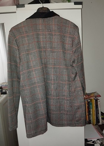 Trendyol Düğmeli Ekose Kadın Blazer Ceket - Görsel 3