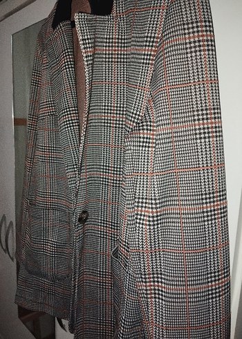 Trendyol Düğmeli Ekose Kadın Blazer Ceket - Görsel 2