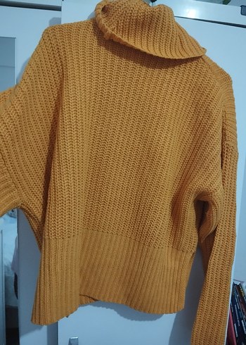 LCW Bej Örgü Boğazlı Kadın Kazak - Görsel 3