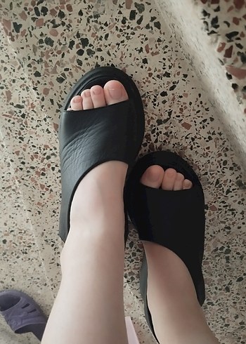 38 Beden Kadın Siyah Gotik Dolgu Topuklu Sandalet