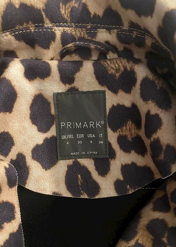 Primark Kahverengi Leopar Desenli Kadın Ceket
