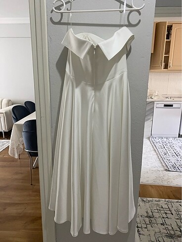 38 Beden beyaz Renk Nikah elbisesi