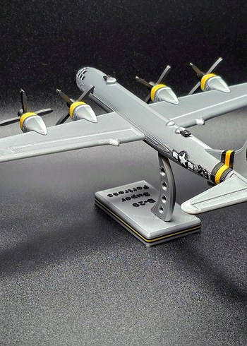 Beden Gri Beyaz B-29 Model Uçak Maketi