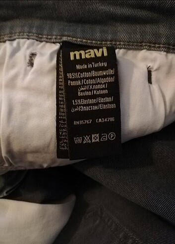 m Beden Mavi kot şort