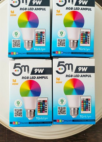 Beden çeşitli Renk RGB LED Ampul ve Kumanda