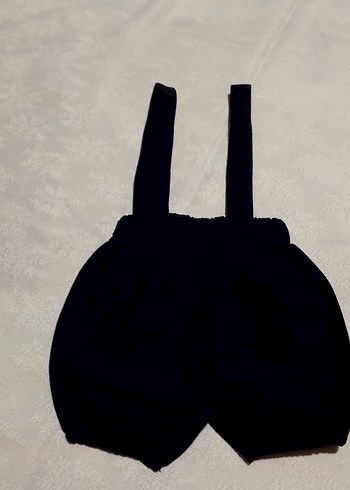 Civil Siyah Erkek Çocuk Askılı Düğmeli Salopet