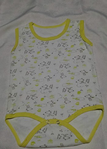 Sarı Kolsuz Bebek Body - Görsel 2