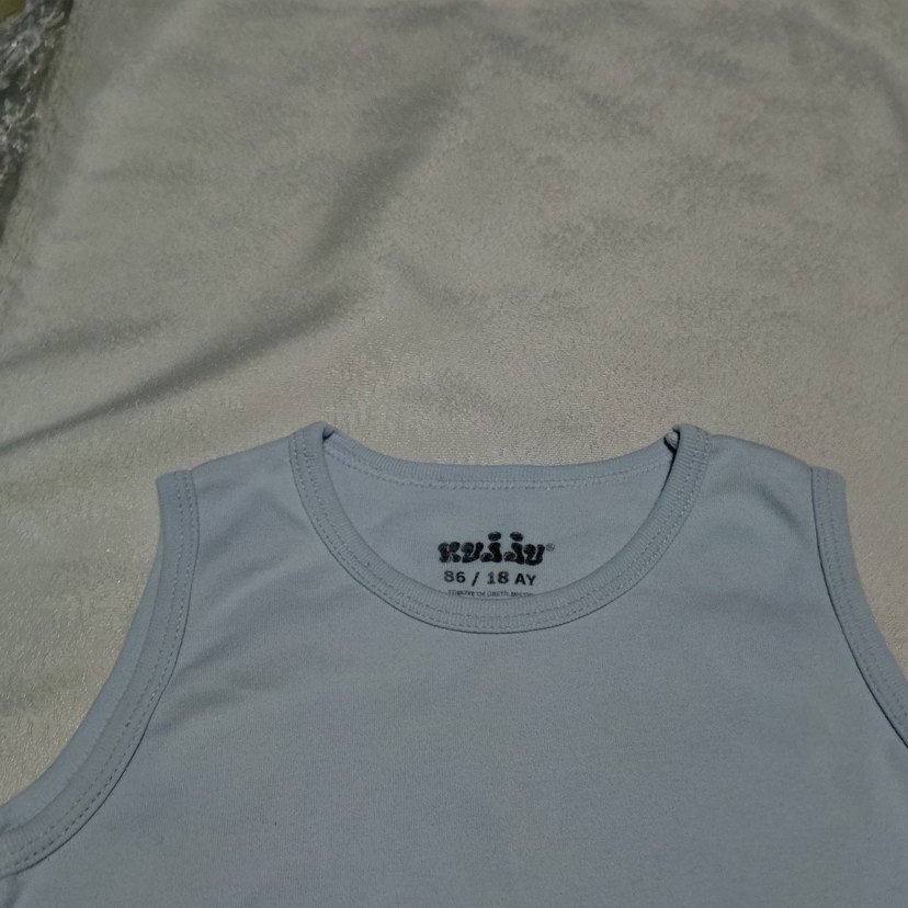 Erkek Bebek Gri Kolsuz Body - Görsel 2