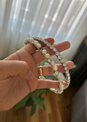 Beyaz Boncuklu Kadın El Zinciri - Görsel 2