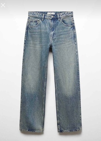 Orta bel düz kesim (straight) jean pantolon - Görsel 2