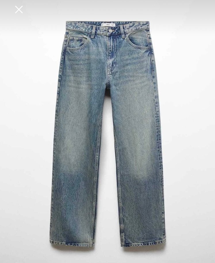 Orta bel düz kesim (straight) jean pantolon - Görsel 2