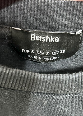 Siyah Baskılı Crop Sweatshirt - Görsel 2