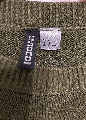 Kadın yeşil Triko Salaş Bisiklet Yaka Kazak - Görsel 2