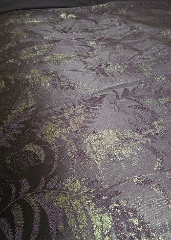 Mürdüm saten Yatak Örtüsü - Görsel 3