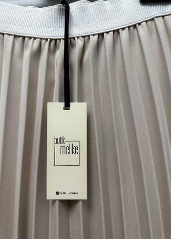 s Beden Bej Pilili Kadın Uzun Etek