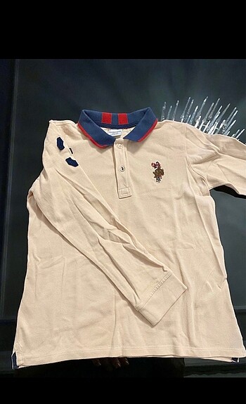 U.S Polo Assn. Krem rengi çocuk tişörtü