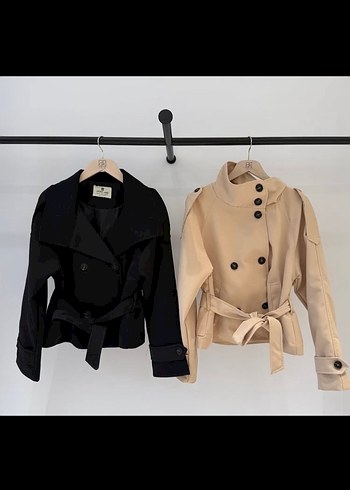 Bej Rengi S Beden Bershka Muadili Dik Yaka Trençkot