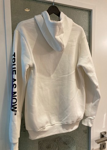 s Beden beyaz Renk Beyaz Kapüşonlu Kadın Sweatshirt S Beden