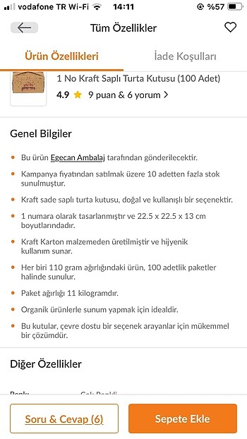  Beden beyaz Renk 100 Adet Karton Taşınabilir Pasta Kutusu