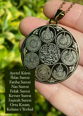 Zara Altın Kaplama Çelik Dualı Kolye