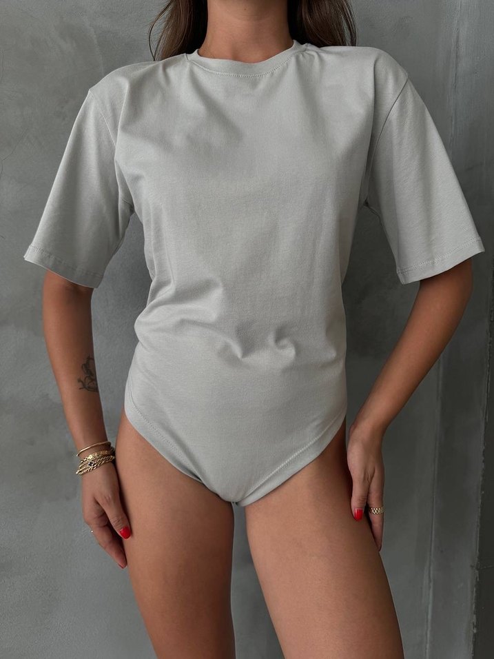 Kadın Siyah Kısa Kollu Mini %100 Pamuk Tişört - Görsel 2