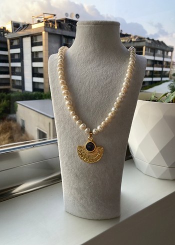 Barok İncili El Yapımı Madalyon Kolye