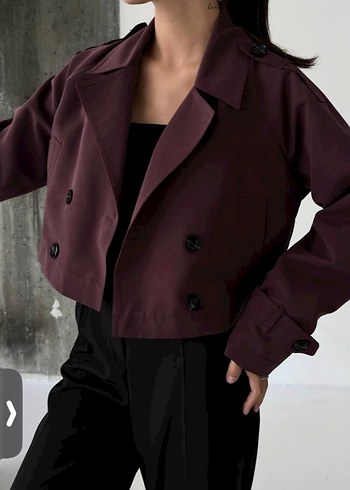 Zara Kahverengi Mini Zara Trençkot M Beden