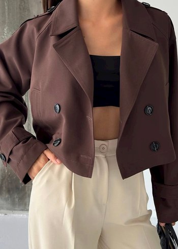 m Beden Bej Kadın Kısa Zara Trençkot M Beden