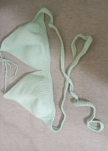 Bohem Tarz Turkuaz Örgü Bralet bikini ust el örgüsü - Görsel 5