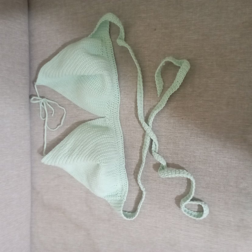 Bohem Tarz Turkuaz Örgü Bralet bikini ust el örgüsü - Görsel 5