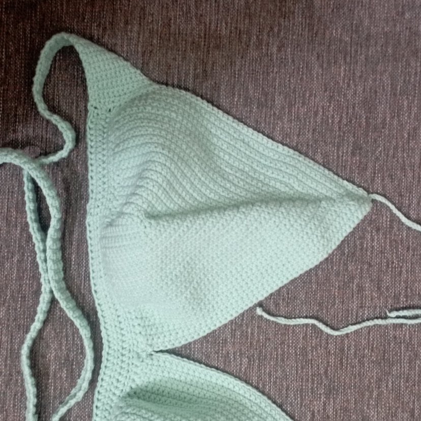 Bohem Tarz Turkuaz Örgü Bralet bikini ust el örgüsü - Görsel 3