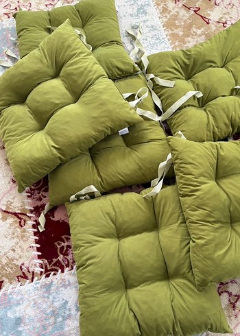 4 adet Sandalye minderi Yeşil Minder - Görsel 2