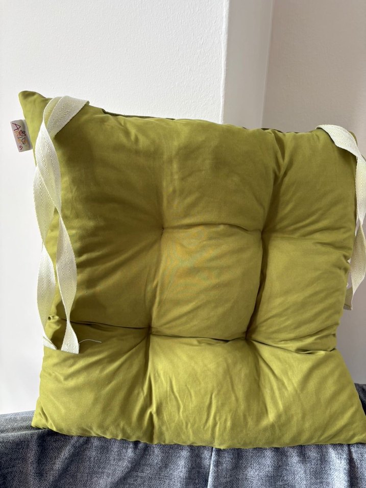 4 adet Sandalye minderi Yeşil Minder - Görsel 4