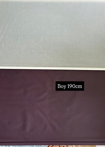 Mürdüm mor ve beyaz stor perde - Görsel 7