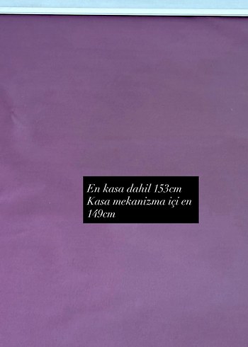 Mürdüm mor ve beyaz stor perde - Görsel 2