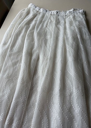 Bohem Tarz Beyaz Nakışlı Tül Perde - Görsel 6