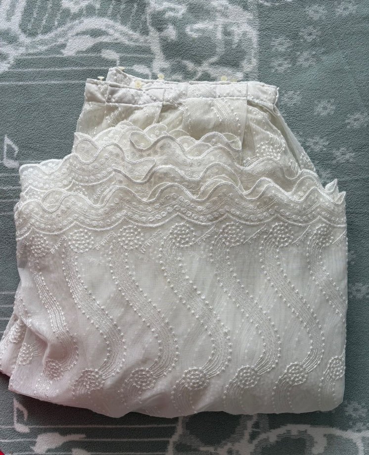 Bohem Tarz Beyaz Nakışlı Tül Perde - Görsel 3