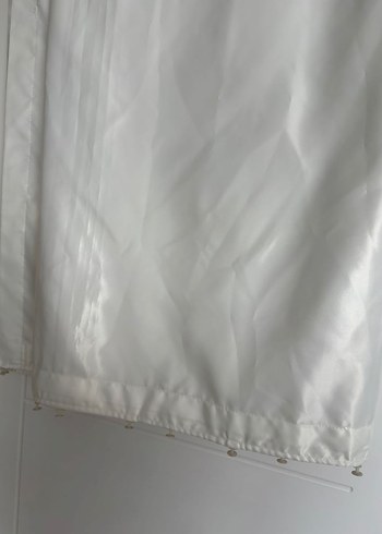 Parlak Beyaz Düz Güneşlik Perde - Görsel 2