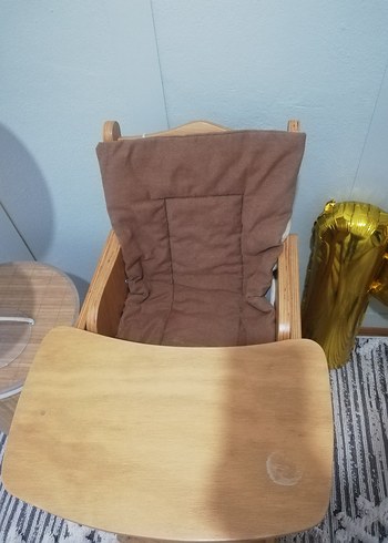 Diğer Bej Ahşap Bebek Mama Sandalyesi