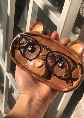 el yapımı seramik gözlük standı - Görsel 2