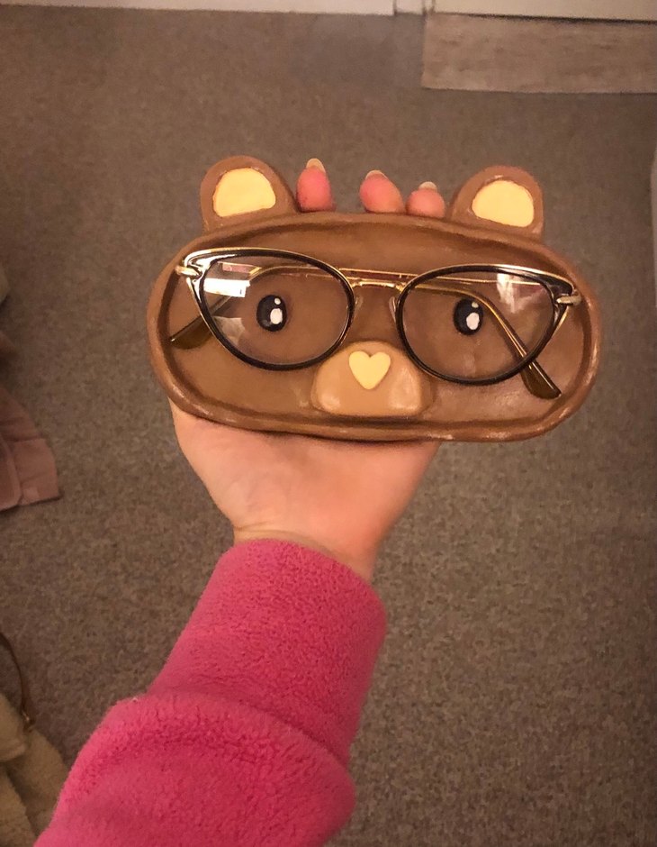 el yapımı seramik gözlük standı - Görsel 5