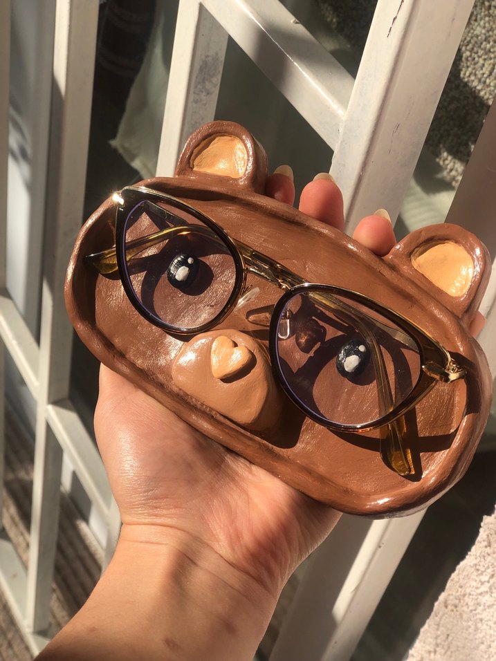 el yapımı seramik gözlük standı - Görsel 2