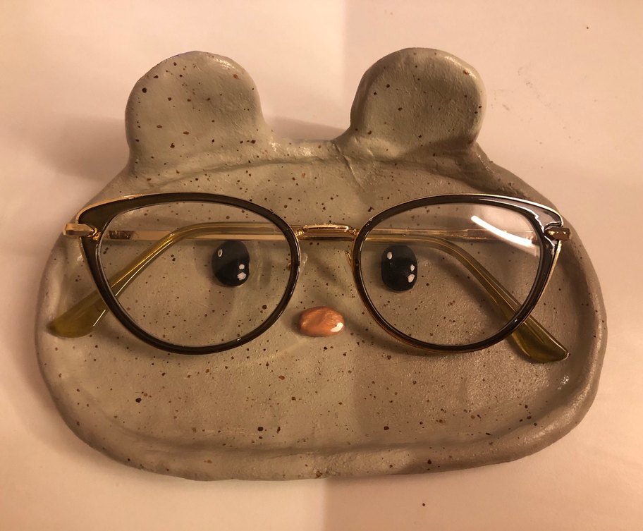 el yapımı seramik gözlük standı - Görsel 4