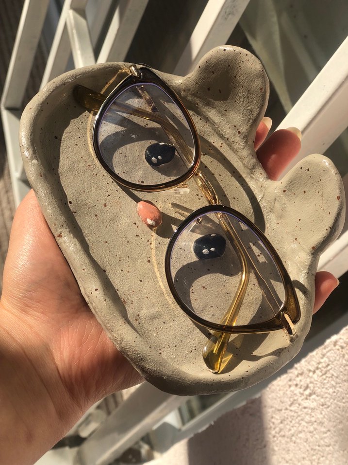 el yapımı seramik gözlük standı - Görsel 3