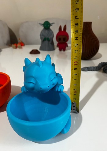 Beden mavi Renk 3 D baskı Renkli Mavi Ejderha kase