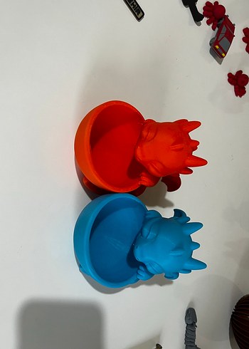Diğer 3 D baskı Renkli Mavi Ejderha kase