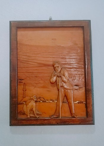 Ahşap Elişi Oyma Kabartma Tablo