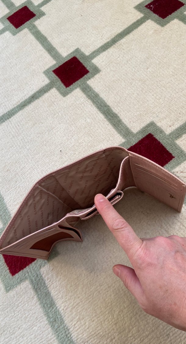 Pembe Parlak Deri Kadın Cüzdanı - Görsel 4