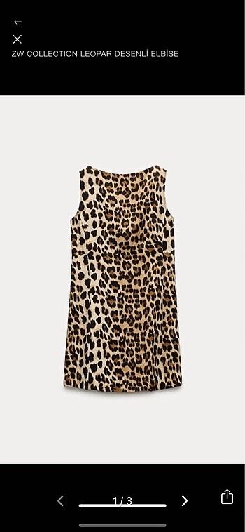Zara leopar elbise