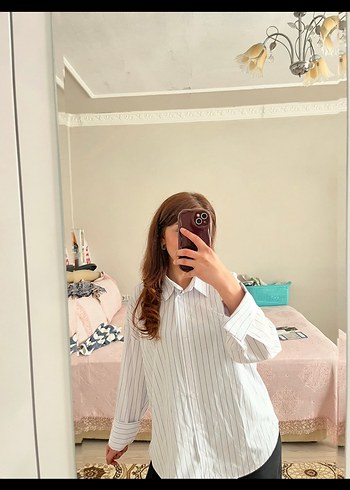 Zebra Desenli Beyaz Pamuklu Gömlek - Görsel 2